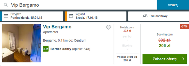 rezerwacja noclegów w Bergamo