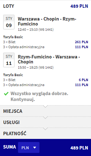 rzym loty