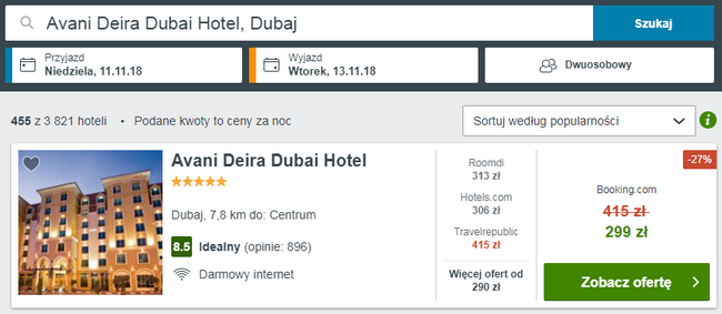 rezerwacja spania w dubaju