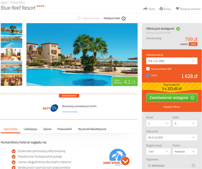 rezerwacja wczasów w Egipcie