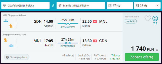 rezerwacja lotów do manilii