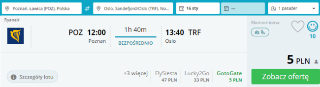 Oslo loty