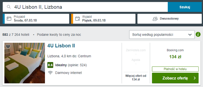 rezerwacja noclegu w lizbonie