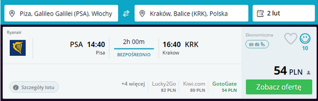 rezerwacja lotów do krakowa