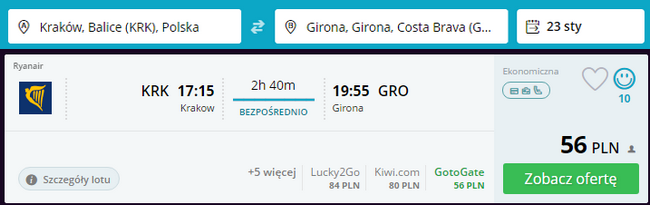 rezerwacja lotów do Girony