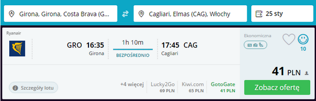 rezerwacja lotów do cagliari