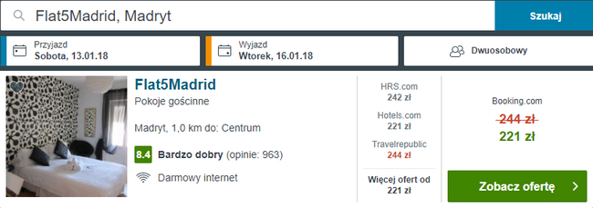 rezerwacja noclegów w Madrycie