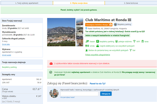 pobyt w hotelu na południu hiszpanii