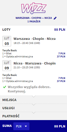 rezerwacja lotów do niceai