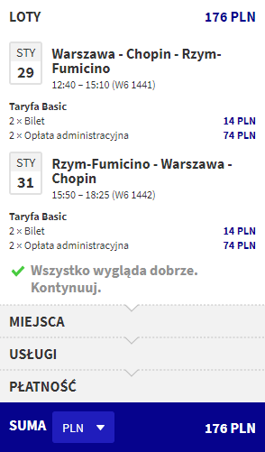 rzym loty
