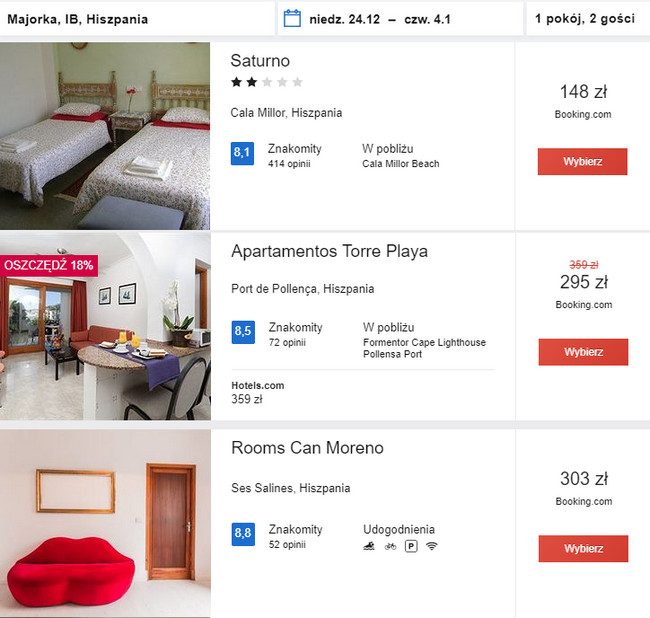 noclegi na Majorce
