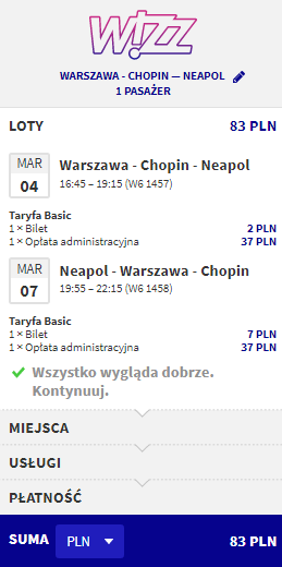 rezerwacja lotów do neapolu