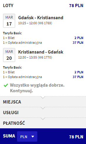 kristiansand loty