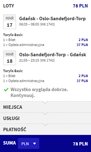 oslo loty