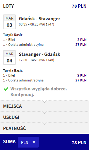 stavanger loty