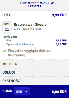 rezerwacja lotów z bratysławy do skopje