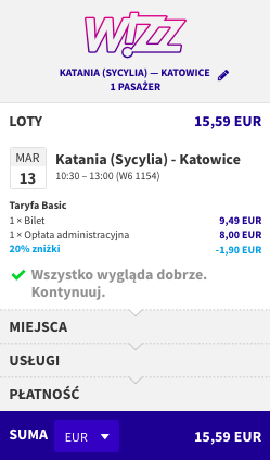 zarezerwuj lot z katanii do katowic