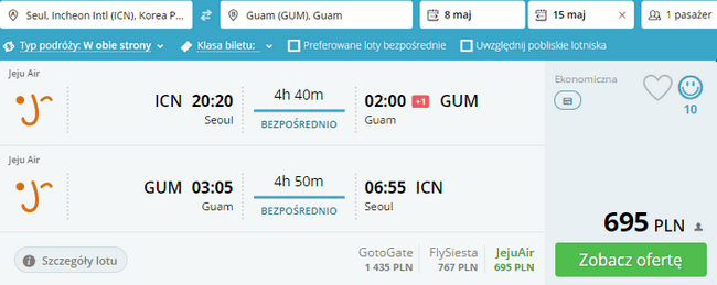 rezerwacja lotów na Guam