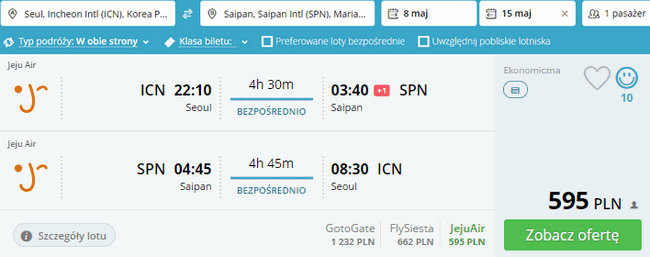 rezerwacja lotów na Saipan