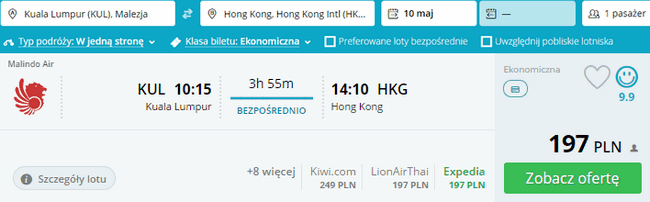 rezerwacja lotu do Hongkongu