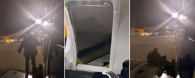 Polak otworzył drzwi awaryjne w samolocie Ryanair i wyskoczył z opóźnionej maszyny!