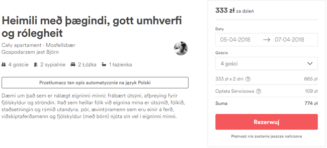 rezerwacja noclegów na Islandii