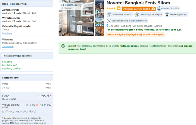 noclegi w Bangkoku