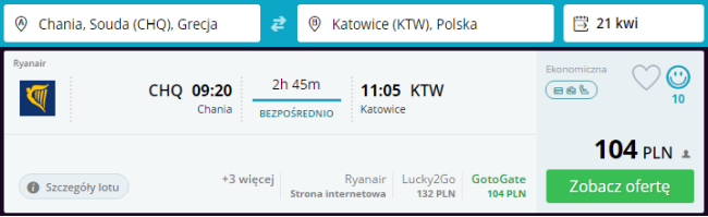 Rezerwacja przelotów z Krety do Katowic