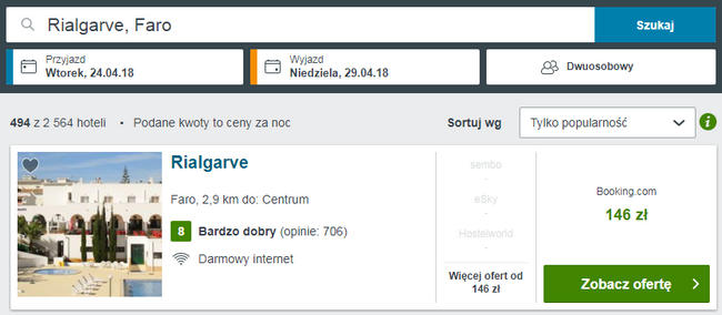 rezerwacja noclegów w faro