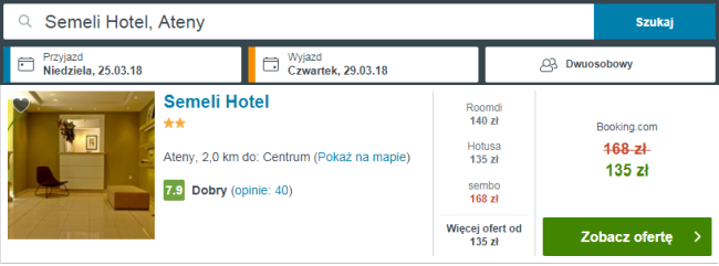 Rezerwacja obiektu Semeli hotel
