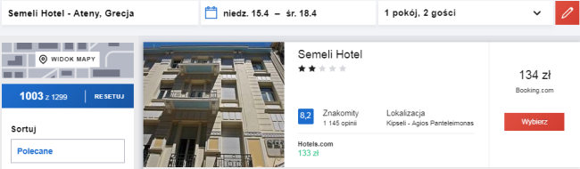 Nocleg w Semeli Hotel