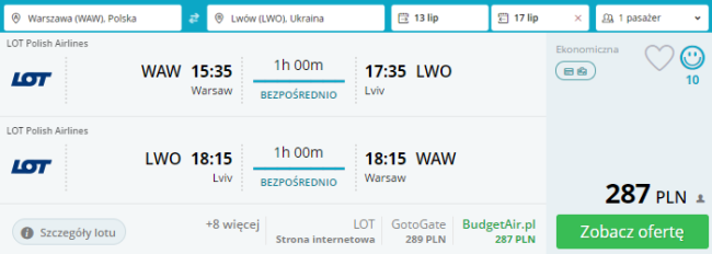 lwów loty