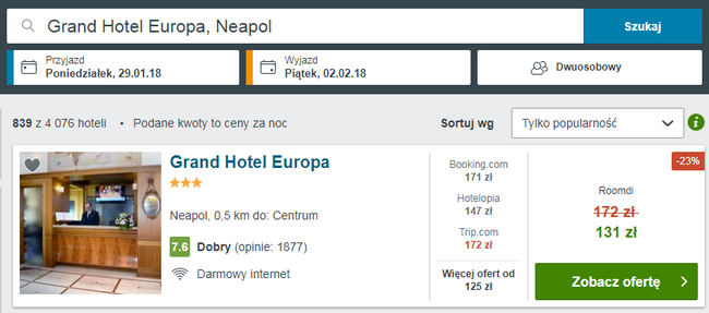 rezerwacja noclegów do neapolu
