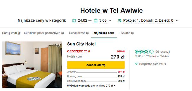 rezerwacja noclegów w tel awiwie