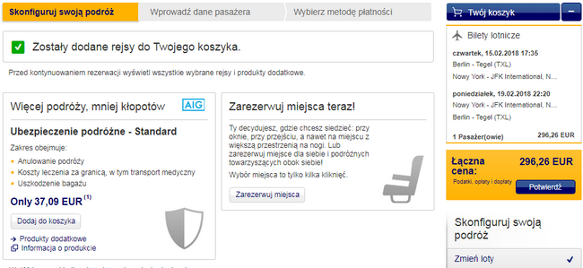 nowy jork rezerwacja lotów