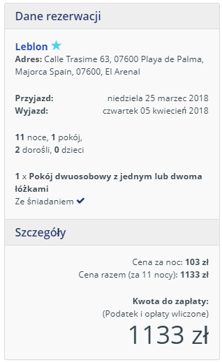 majorka potwierdzenie