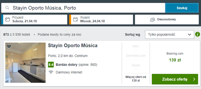 rezerwacja noclegów w porto