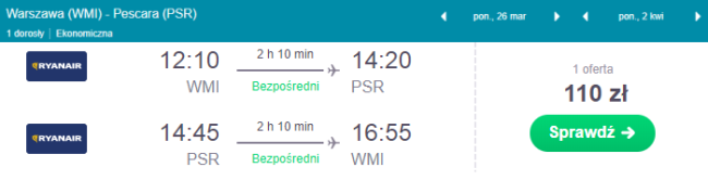 pescara warszawa