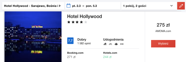 zarezerwuj hotel w sarajewie