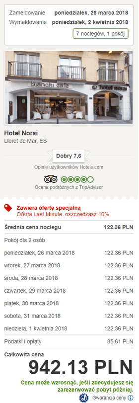 noclegi w Lloret de MAr