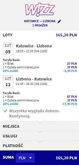 rezerwacja lotów do portugalii