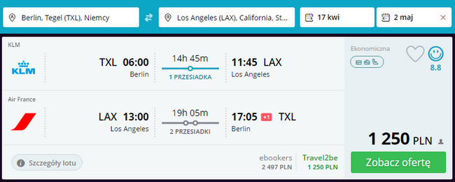 rezerwacja lotów do los angeles