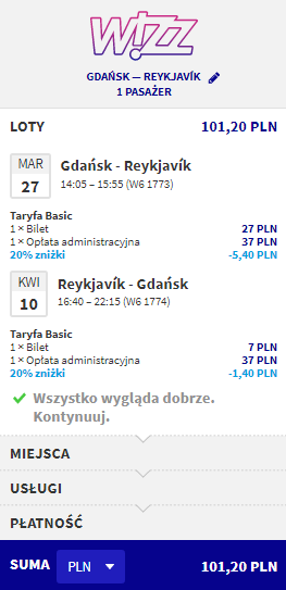 rezerwacja lotów do Reykjaviku