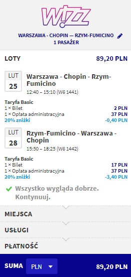 rezerwacja lotów do rzymu