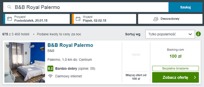 rezerwacja noclegów na sycylii