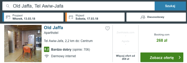 zarezerwuj hotel w tel awiwie