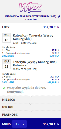 rezerwacja lotów na teneryfę