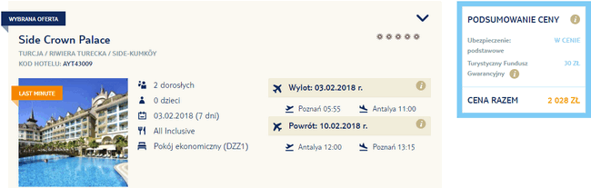 rezerwacja wczasów w Turcji