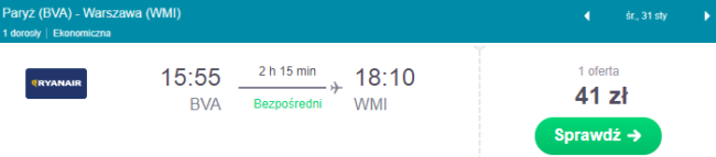 warszawa loty