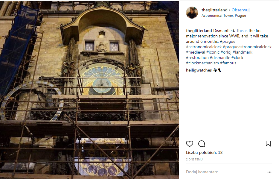 demontaż zegara praga